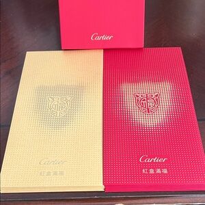 Cartier Red and Gold Luxury Envelopes